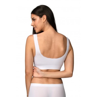 Push-up bra with removable cups and double hooks with triple adjustment, black, white and skin colors 110974 - Intimidea