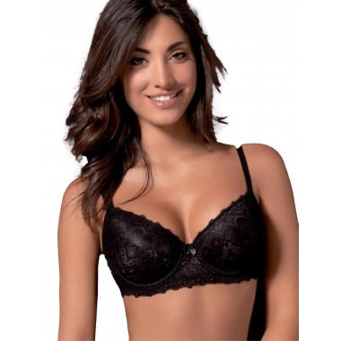 Black and White Gisele Cup balcony bra - Love and Bra