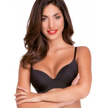 Bra balconcino cup b color white and black Greta - Love and Bra