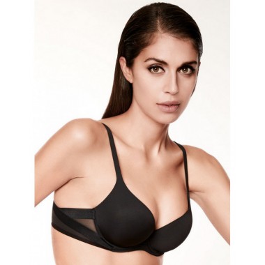 Bra balconcino cup b color white black and naked Plunge Extra - Lormar