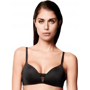 Women's Bra Triangle Without Ferret Color Black And Naked Triangle Extra - Lormar