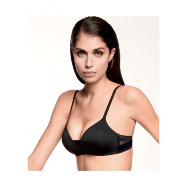 Reggiseno donna  a triangolo senza ferretto colori bianco nero e nudo Triangolo Extra - Lormar