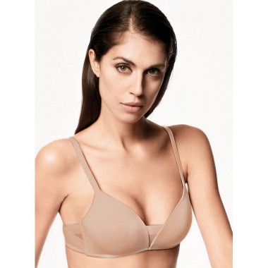 Reggiseno donna  a triangolo senza ferretto colori bianco nero e nudo Triangolo Extra - Lormar