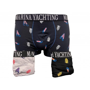 Lot de 6 boxers homme, couleurs assorties, MY648 - Marina Yachting