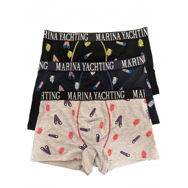 Lot de 6 boxers homme, couleurs assorties, MY648 - Marina Yachting
