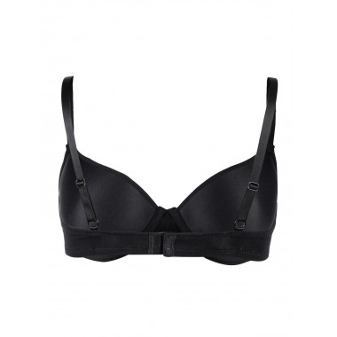 Underwired bra cup B in organic cotton bio cotton black and white colors with star 1428B - Si è Lei