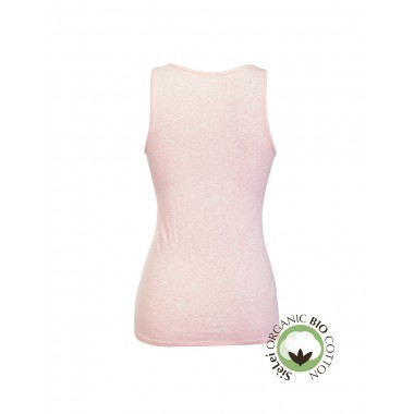 Damen Tanktop mit breiten Schultern aus Bio-Baumwolle Bio-Baumwolle Farben weiß schwarz rosa ecru grau 1438 - Si è Lei