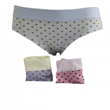 Confection 6 boxers femme coton fantaisie couleurs assortis D362 - Belle fille