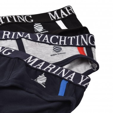 Packung mit 6 Baumwoll-Slips für Herren in verschiedenen Farben MY79 E – Marina Yachting