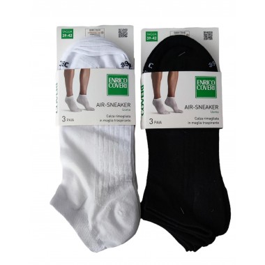 Multipack 3 calcetines hombres de zapatilla M_TRASPIRANTE SET 3 PZ - ENRICO COVERI