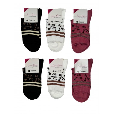 Pack of 6 pairs Women's Warm Cotton Short Socks art. 358/2 - CIOCCA