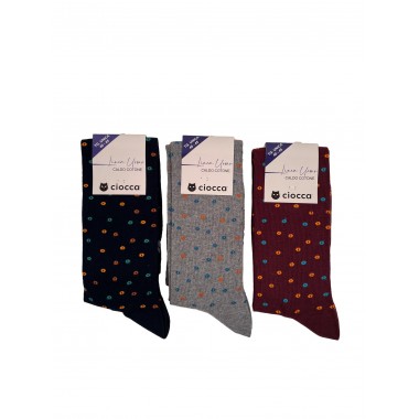 Pack 12 paires Longueurs Homme en coton Warm taille seulement assorted couleurs art. 213 - CIOCCA