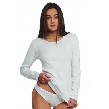 Women's long sleeve t-shirt in cotton interlock KM 193 - KISSIMO