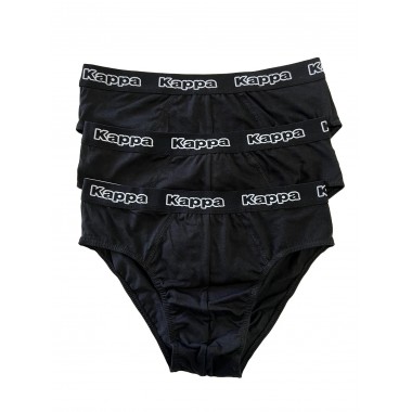Multipack 3 Slips Herren Baumwolle bielastisch schwarz und sortiert (blau navy-nero-antracite ) K1121- KAPPA
