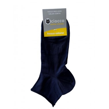 Pack 6 paires Chaussettes de cour Man Cotton Une taille Couleurs Art noir et bleu. 773/1 - CIOCCA