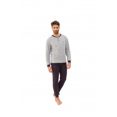 Männer Baumwolle Pyjamas Interlock 24U10012 -Ja- KISSIMO