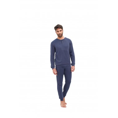 Männer Baumwolle Pyjamas Interlock 24U10013 -Ja- KISSIMO