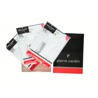 3 T-shirt Paricollo en coton noir et blanc PC Barcelone - Pierre Cardin
