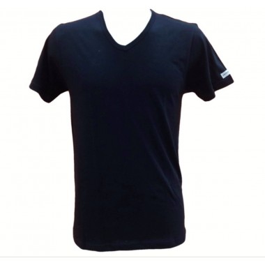 3 camiseta de algodón de hombre V-Color Negro PC Sevilla - Pierre Cardin